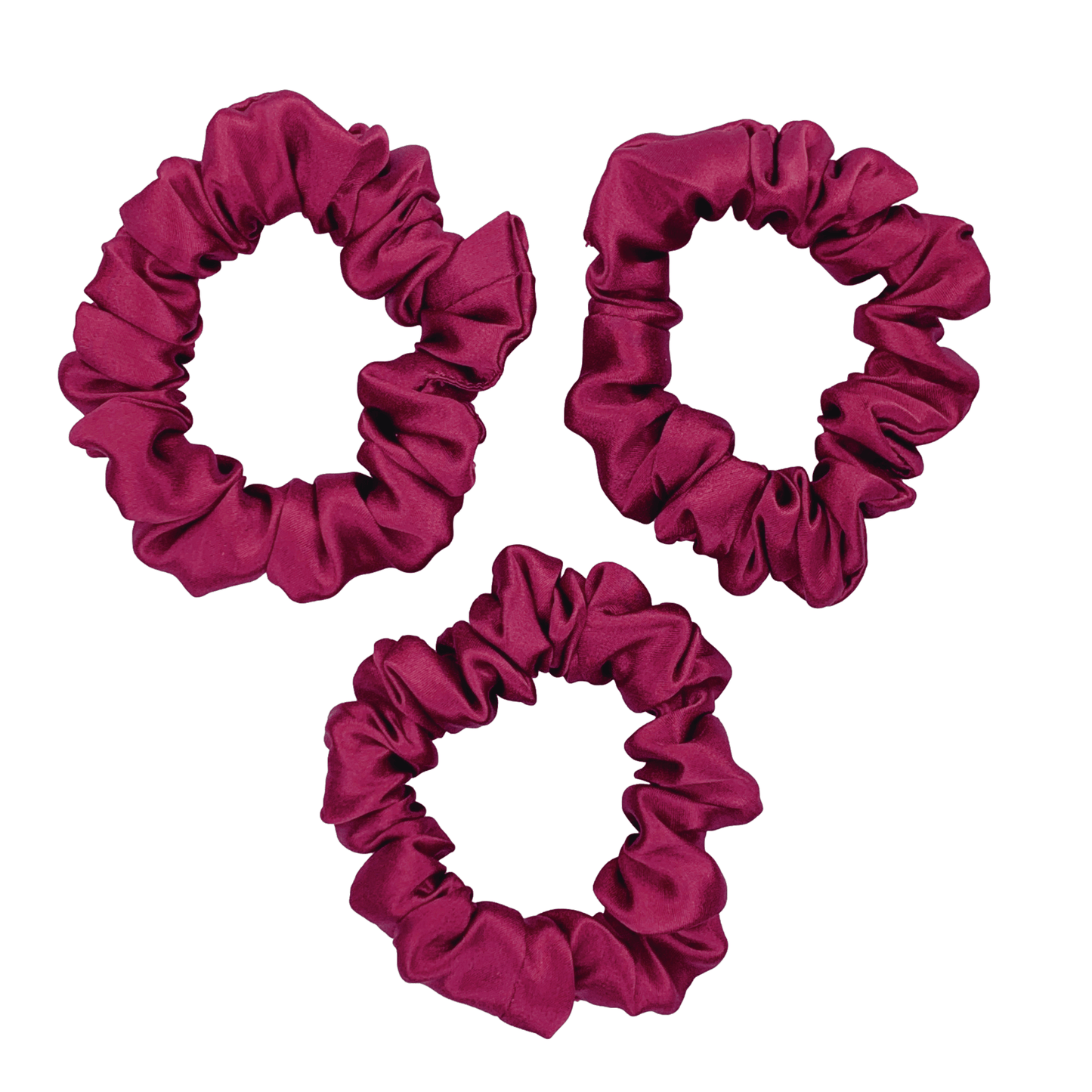 Silk Hair Ties - Cranberry (Skinny) - Outlet