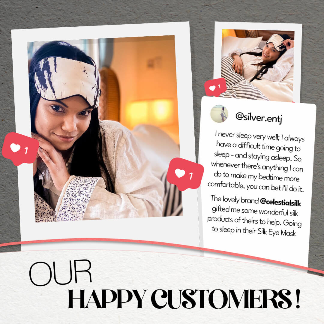 woman sleeping with black mulberry silk eye mask with silk filling black marble silk sleep eye mask marble silk eye mask for sleeping