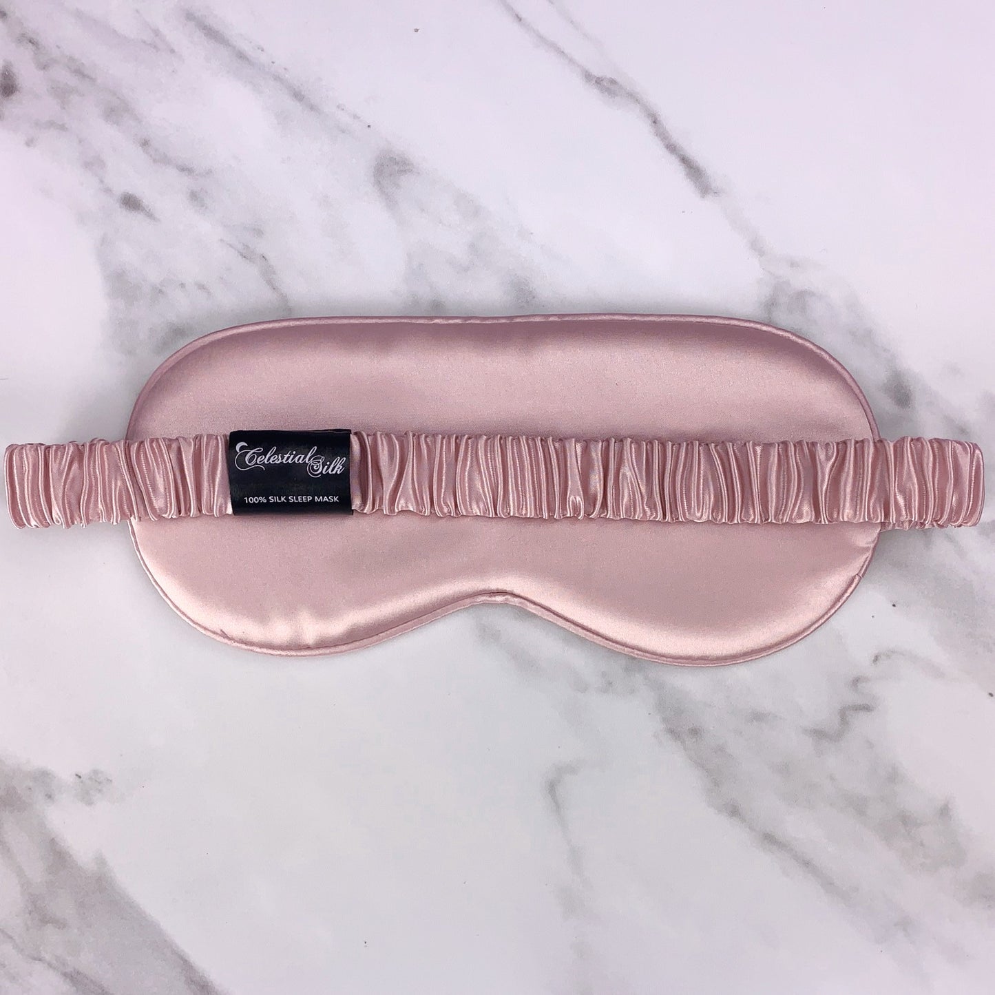 100% 25 Momme Mulberry Silk Eye Mask - Soft Pink