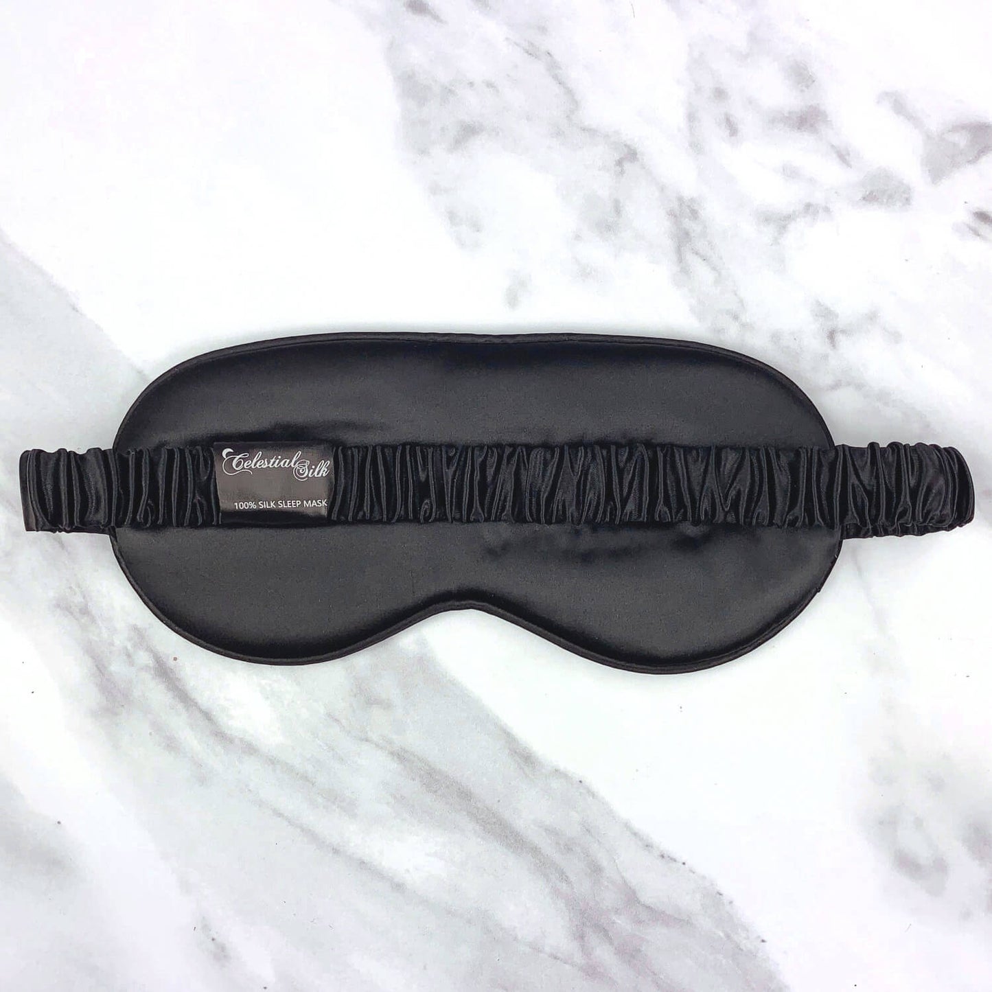 100% 25 Momme Mulberry Silk Eye Mask  - Black