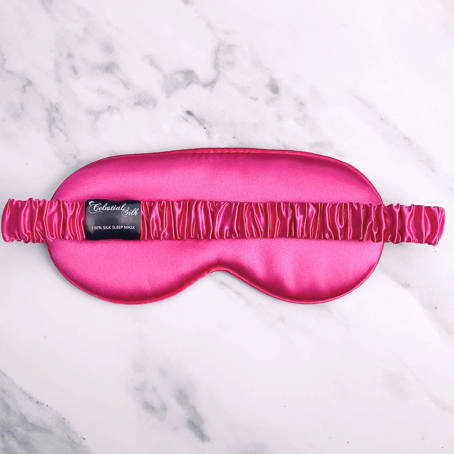 100% 25 Momme Mulberry Silk Eye Mask  - Hot Pink