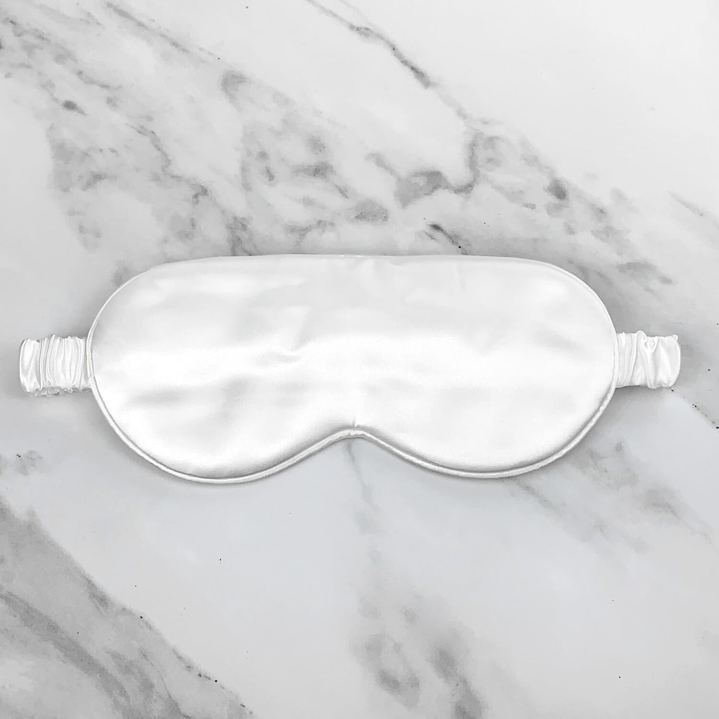100% 25 Momme Mulberry Silk Eye Mask  - White - Outlet