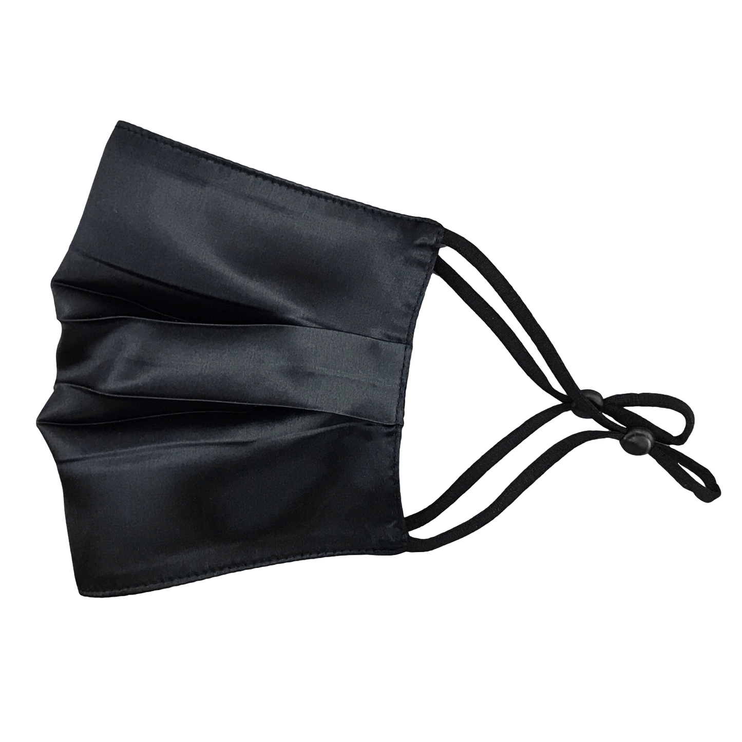 black silk face mask pleated silk face mask black silk face covering