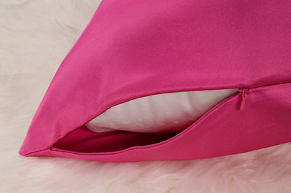Celestial Silk hot pink silk pillowcase with hidden zipper