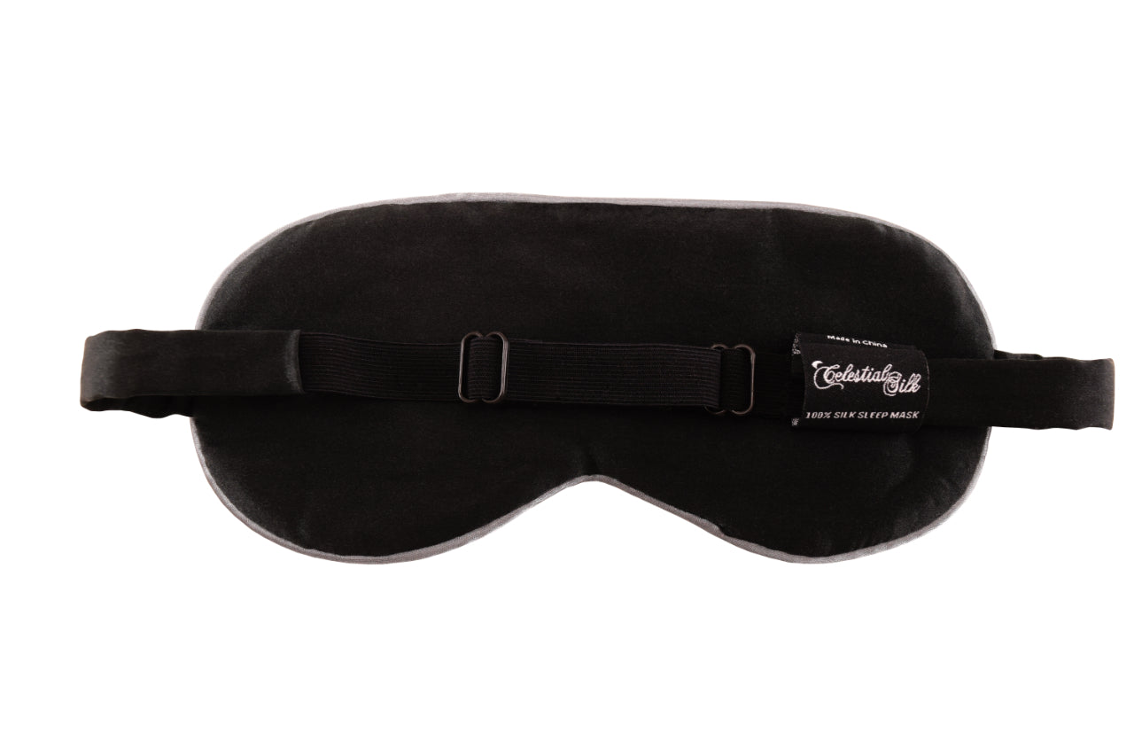 Mulberry Silk Eye Mask - Charcoal Gray Side Sleeper