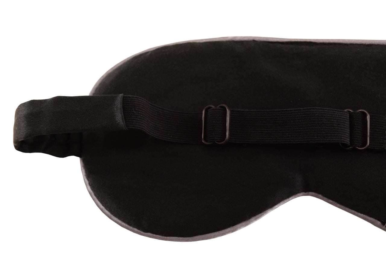 Mulberry Silk Eye Mask - Charcoal Gray Side Sleeper