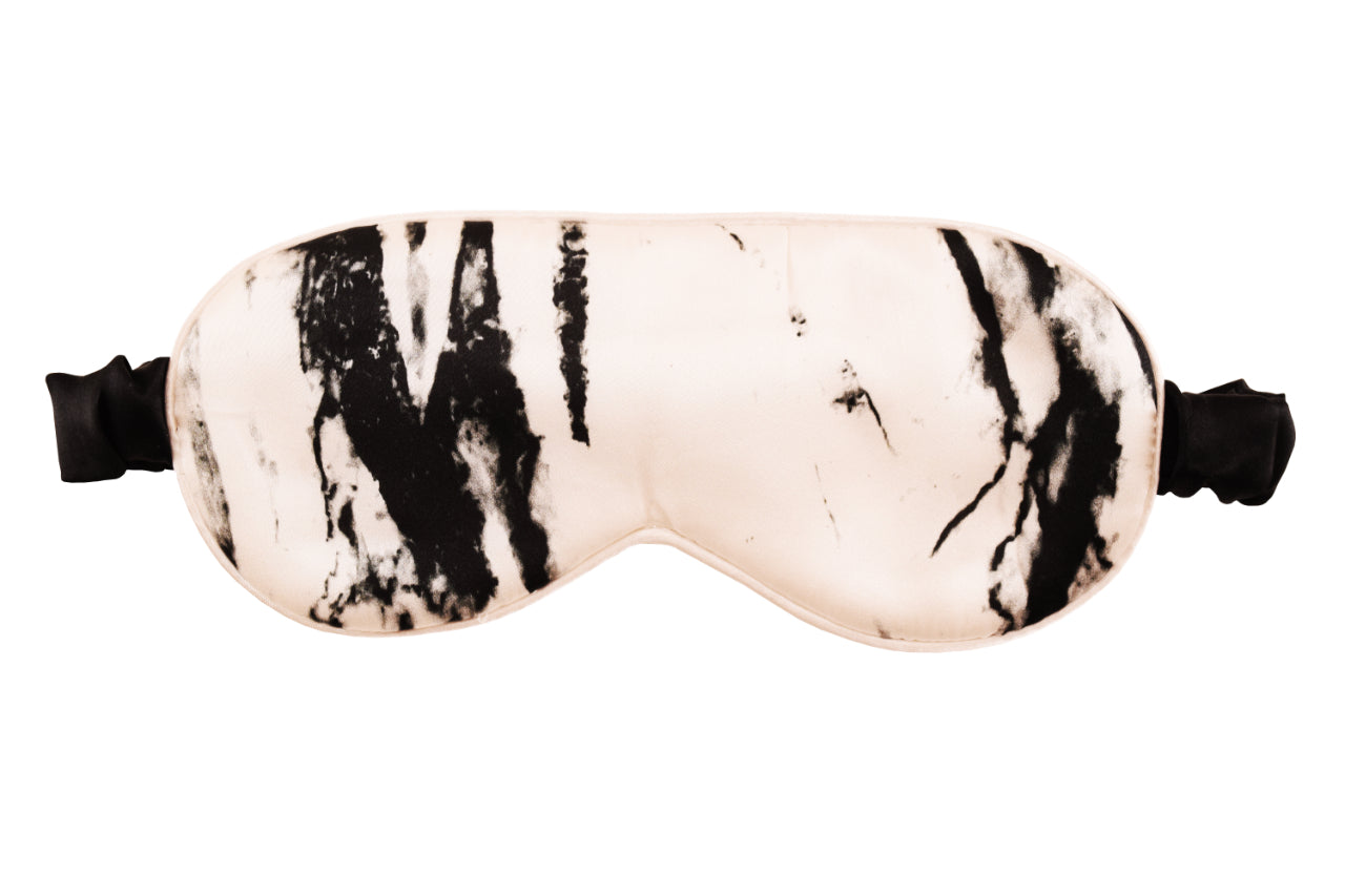 mulberry silk eye mask with silk filling white marble silk sleep eye mask white marble silk eye mask for sleeping