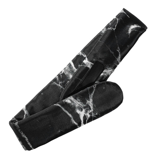 Mulberry Silk Spa Headband - Black Marble