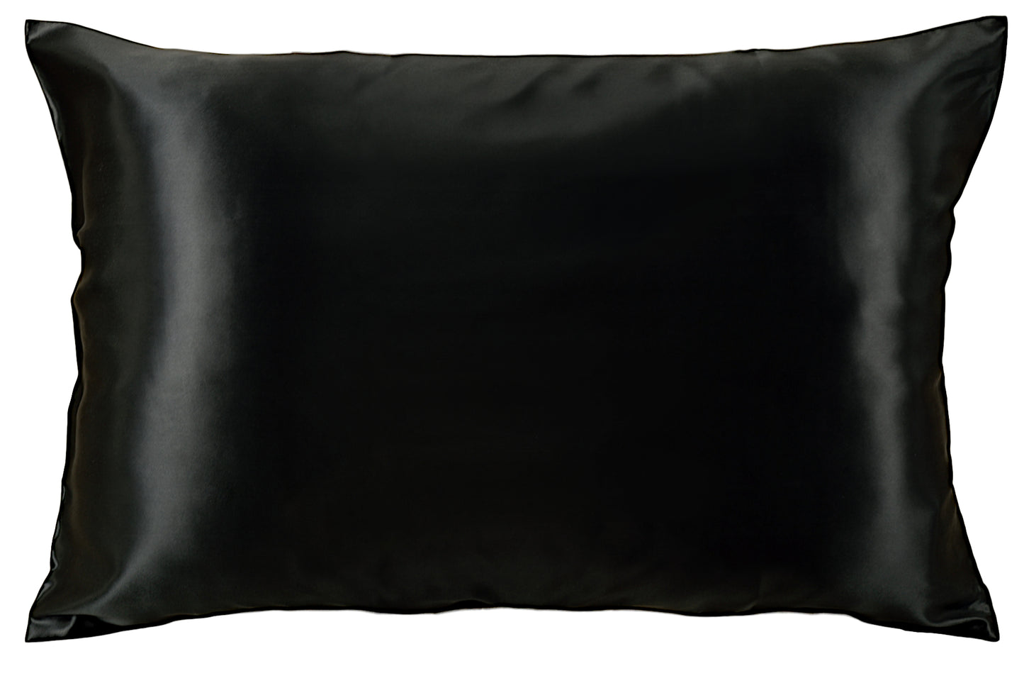 25 Momme Silk Pillowcase - Queen Black Envelope Closure - Outlet