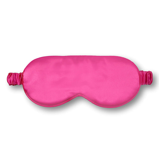 100% 25 Momme Mulberry Silk Eye Mask  - Hot Pink