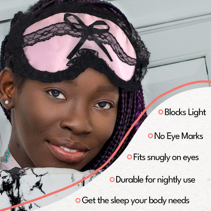 celestial silk lace and silk sleep eye mask