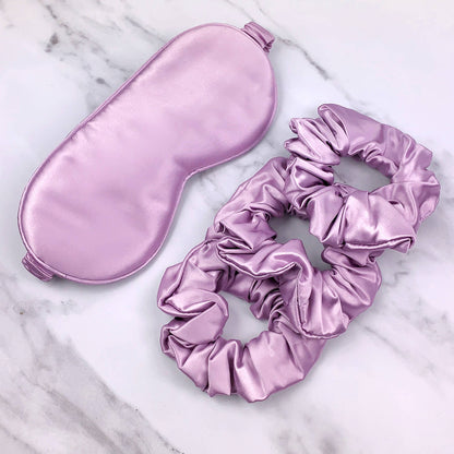 Lavender Silk Eye Mask & Scrunchie Gift Set