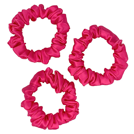 Silk Hair Ties - Hot Pink (Skinny) - Outlet