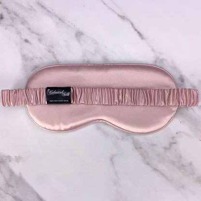 100% 25 Momme Mulberry Silk Eye Mask  - Soft Pink