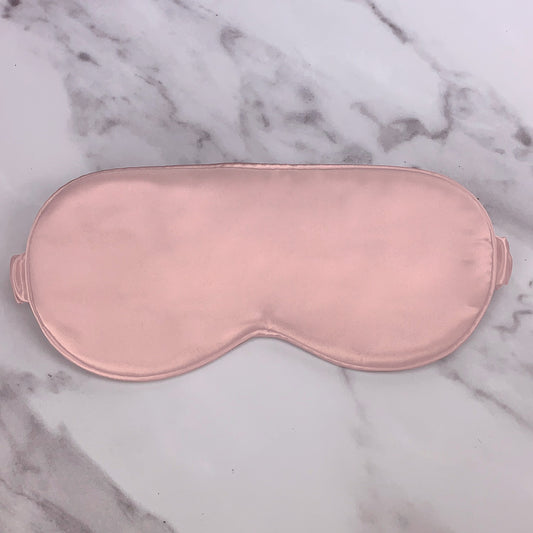 100% 25 Momme Mulberry Silk Eye Mask  - Soft Pink