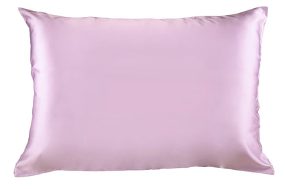 25 Momme Silk Pillowcase Queen Lavender Zipper Closure - Outlet