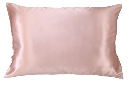 25 Momme Silk Pillowcase - Queen Vintage Pink Zipper Closure - Outlet
