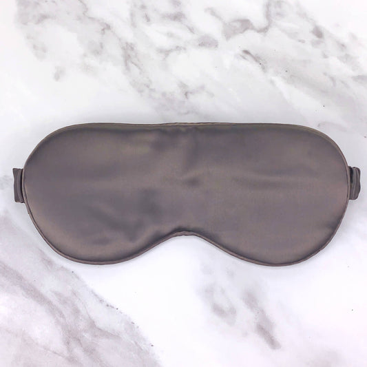 100% 25 Momme Mulberry Silk Eye Mask  - Charcoal