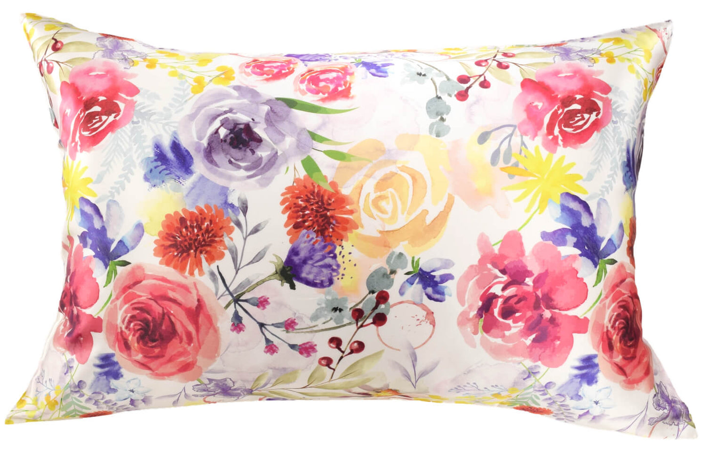 25 Momme Silk Pillowcase - Queen Floral Zipper Closure - Outlet