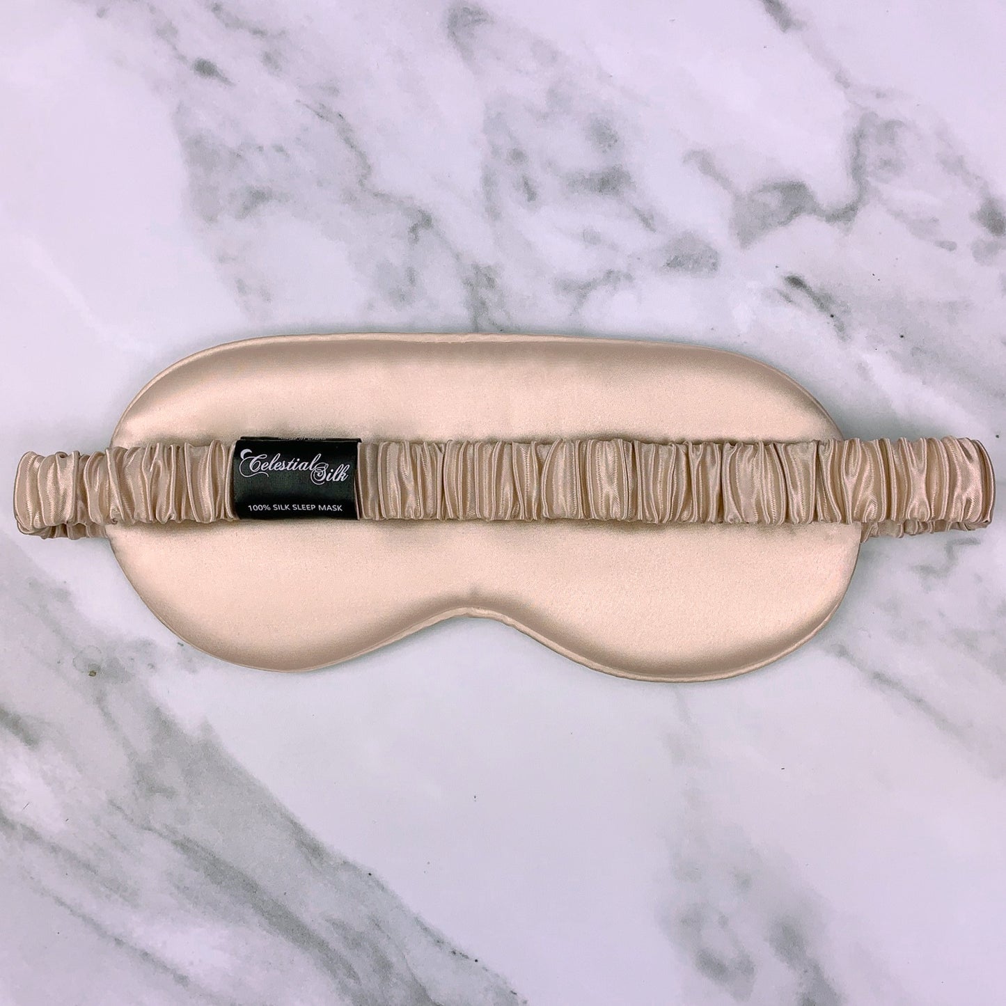 100% 25 Momme Mulberry Silk Eye Mask  - Taupe