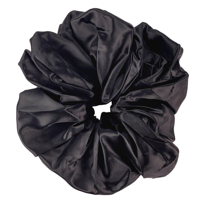 oversize black silk scrunchy celestial silk jumbo silk scrunchy