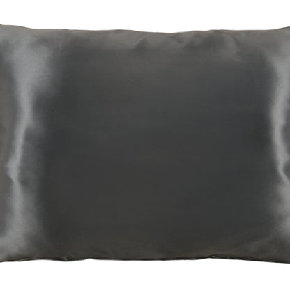 22 Momme Silk Pillowcase - Queen Charcoal Gray Zipper - DiamondSilk - Outlet