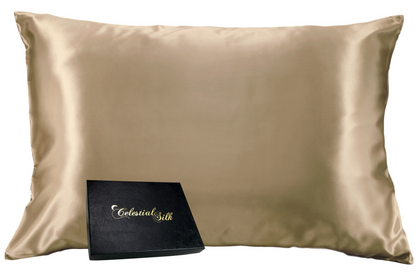 Celestial Silk dark taupe mulberry silk pillowcase