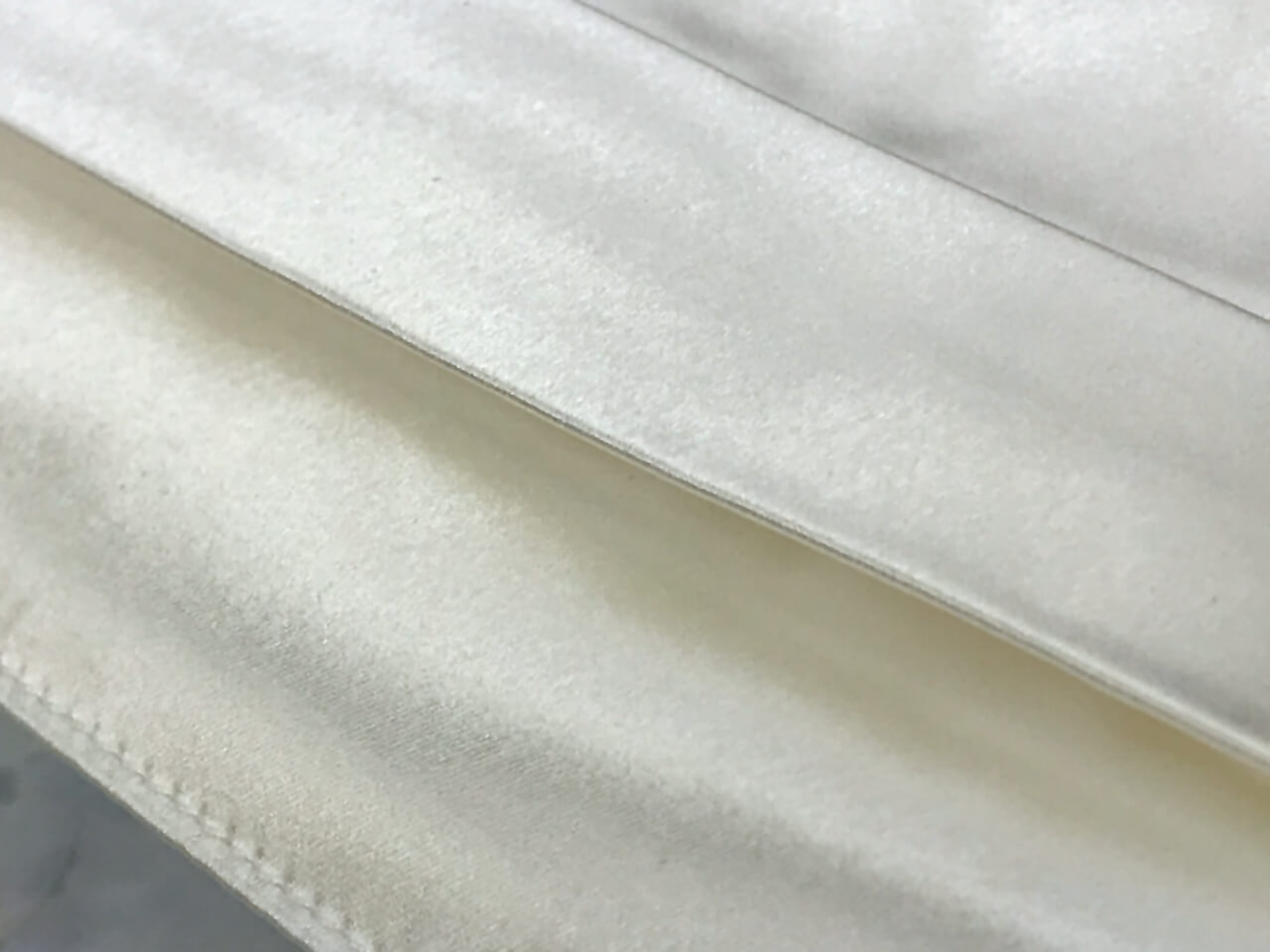 silk face covering for mouth undyed silk close up of silk facemask