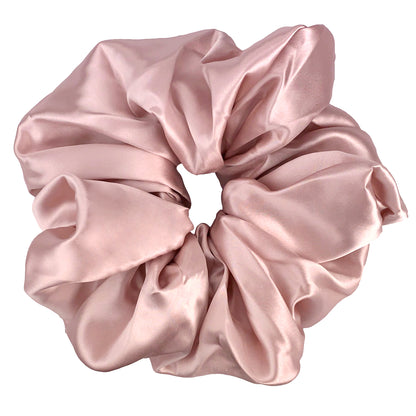 oversized silk scrunchie celestial silk jumbo vintage pink silk scrunchy