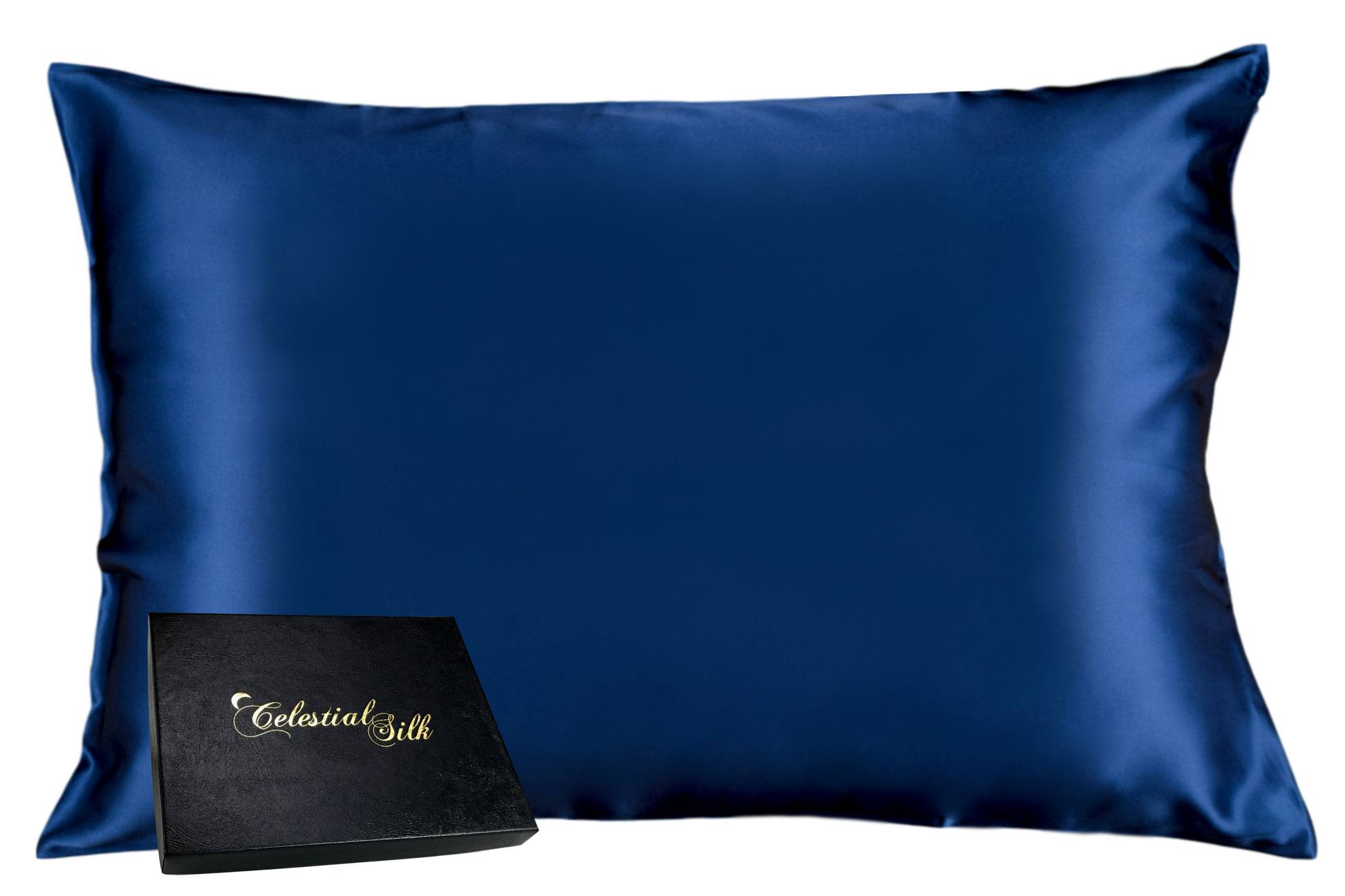 Celestial Silk navy blue mulberry silk pillowcase
