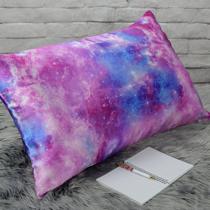 Silk Pillowcase - 25 Momme Pure Mulberry Silk - Pink Galaxy
