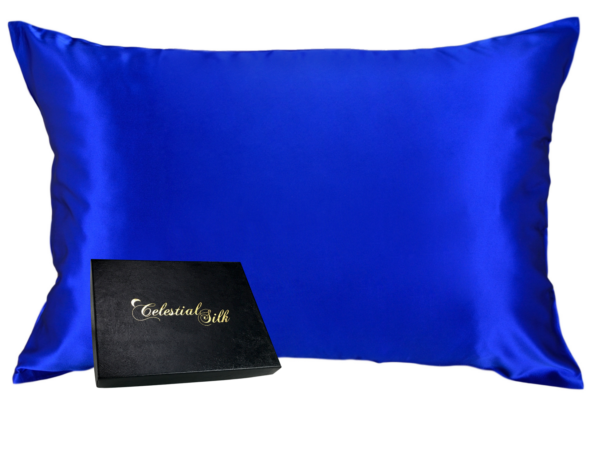 Celestial Silk royal blue mulberry silk pillowcase