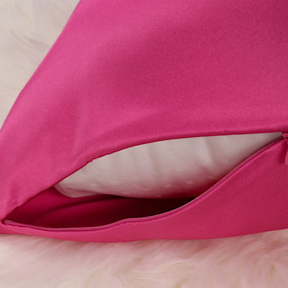 Celestial Silk hot pink silk pillowcase with hidden zipper