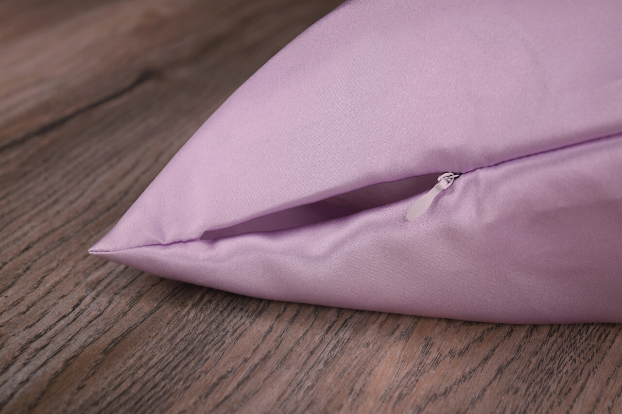 Celestial Silk lavender silk pillowcase with hidden zipper