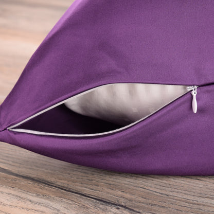 Celestial Silk plum silk pillowcase with hidden zipper