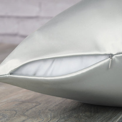 Celestial Silk silver silk pillowcase with hidden zipper