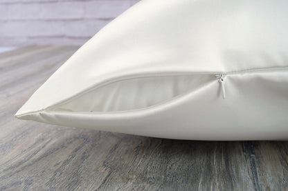 Celestial Silk undyed ivory silk pillowcase with hidden zipper