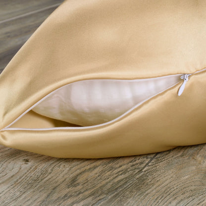Celestial Silk gold silk pillowcase with hidden zipper