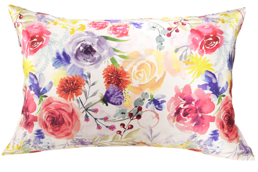 Silk Pillowcase - 25 Momme Pure Mulberry Silk - Floral