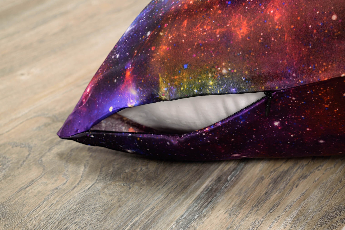 Galaxy silk pillowcase with zipper 25 mm galaxy mulberry silk pillow case with zipper