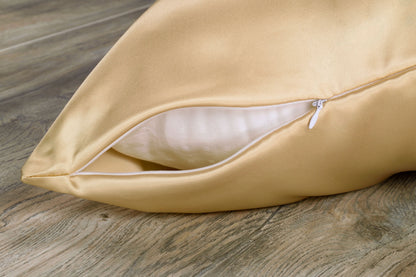 Celestial Silk 25 momme silk pillowcase gold with hidden zipper