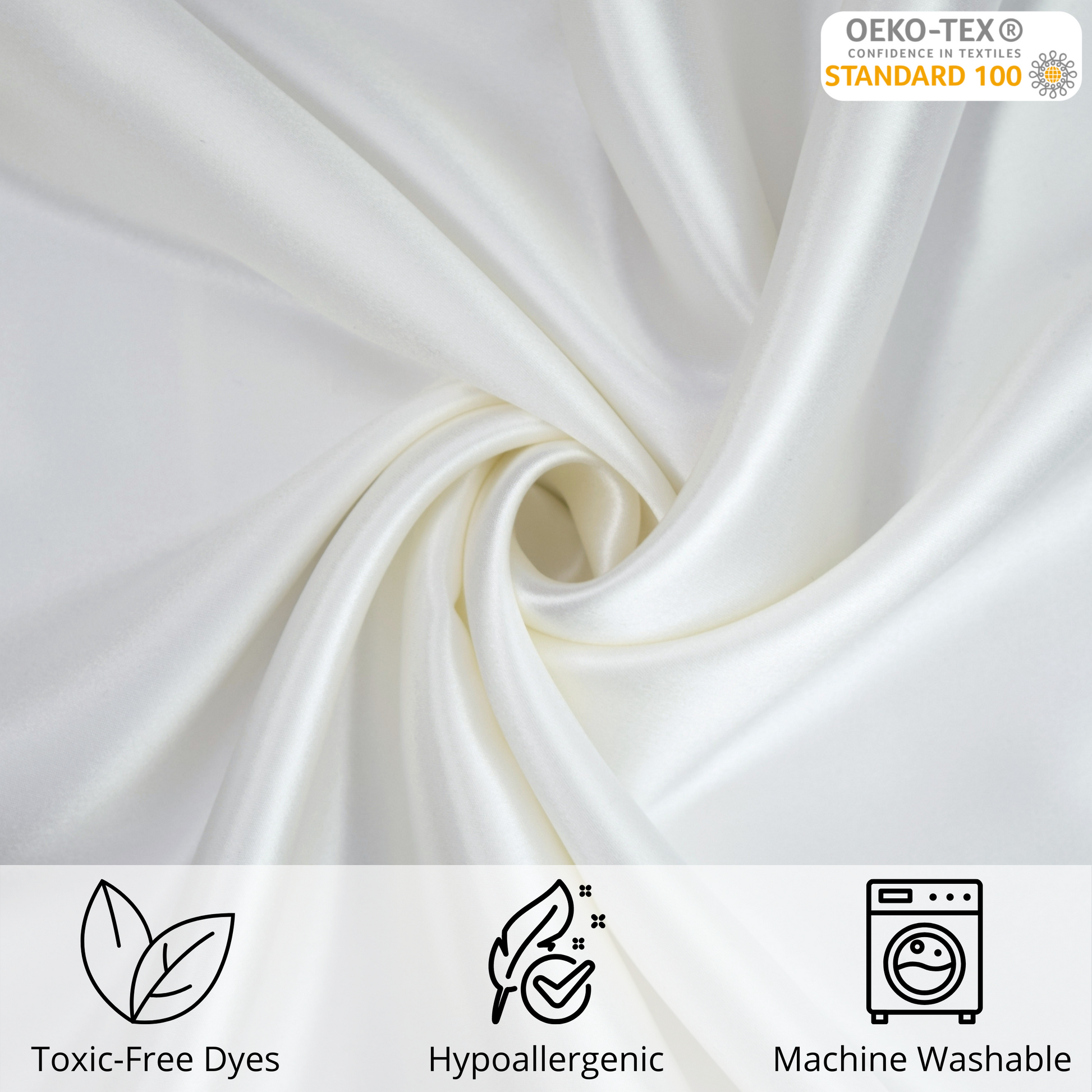 Silk Pillowcase Both Side Silk For Hair And Skin Natural Undyed White  Standard