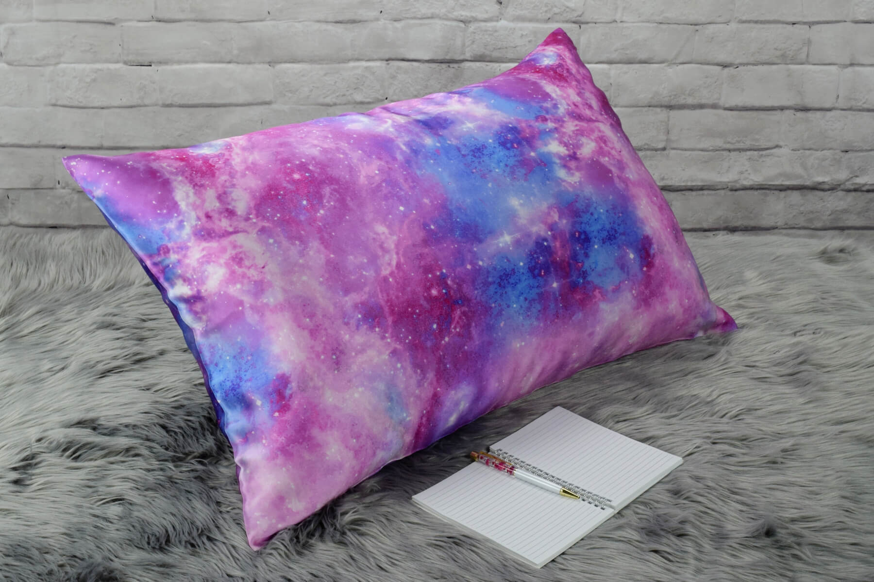 Pink galaxy 25 momme mulberry silk pillow slip pure silk pillowcase pink galaxy