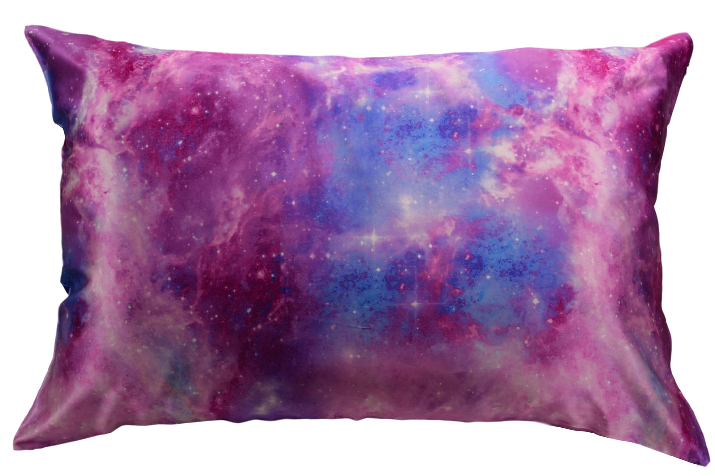Pink galaxy Celestial silk pillowcase 25 mm pink galaxy silk pillowcase 25 momme 