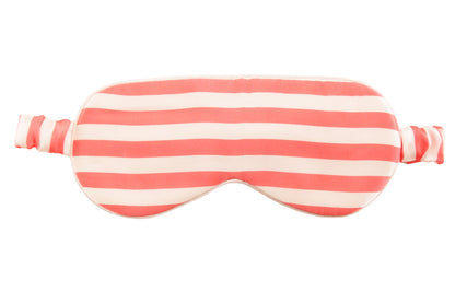 Mulberry Silk Eye Mask - Pink and White Stripe - Outlet