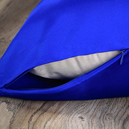 Celestial Silk 25 momme silk pillowcase royal blue with hidden zipper