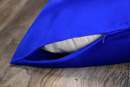 Celestial Silk 25 momme silk pillowcase royal blue with hidden zipper