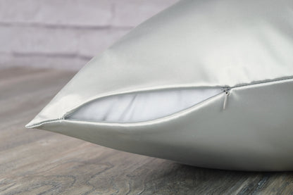 Celestial Silk 25 momme silk pillowcase silver with hidden zipper
