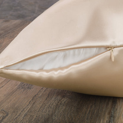 Celestial Silk 25 momme silk pillowcase taupe with hidden zipper