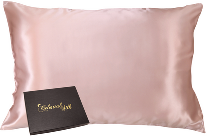 Celestial Silk vintage pink blush mulberry silk pillowcase